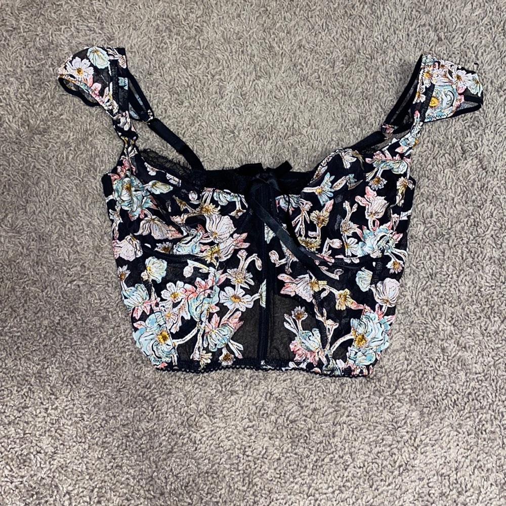 Victoria's Secret Floral Black Bra